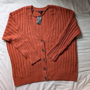 TORRID Rib Button-Front Cardigan - NWT 2 + Bruschetta